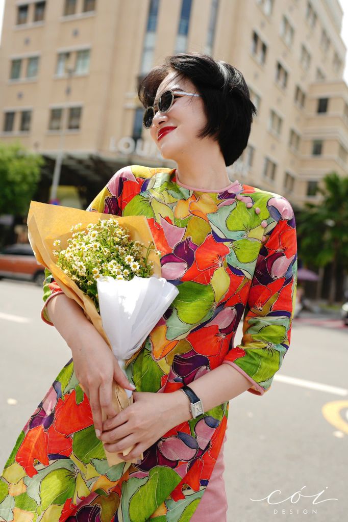 Set Áo Dài Sắc Xuân kèm quần suông Cói Design