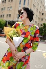 Set Áo Dài Sắc Xuân kèm quần suông Cói Design
