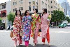 Set Áo Dài Sắc Xuân kèm quần suông Cói Design