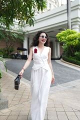 Chân váy suông lưng thun linen tưng Cói Design