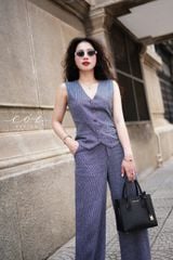 Quần suông sọc Linen hàn Cói Design