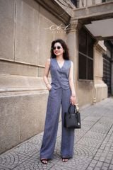Quần suông sọc Linen hàn Cói Design