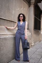 Quần suông sọc linen hàn Cói Design