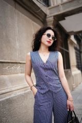 Quần suông sọc Linen hàn Cói Design