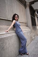 Quần suông sọc Linen hàn Cói Design