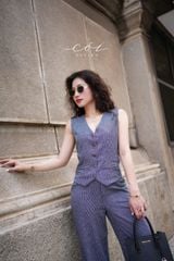 Quần suông sọc Linen hàn Cói Design