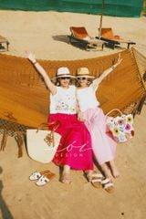 Áo sát nách nút bọc Thêu hoa Linen tưng premium Cói Design