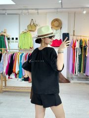 Áo cổ xếp nhúng tay bí linen tưng premium Cói Design