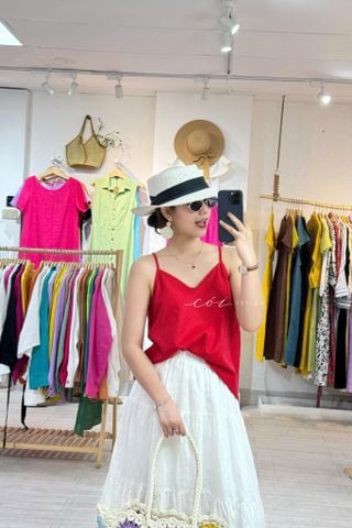 Áo 2 dây đan chéo Linen hàn Cói Design