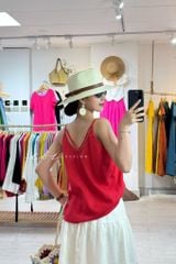 Áo 2 dây đan chéo Linen hàn Cói Design
