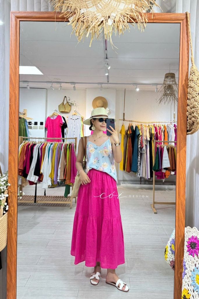 Áo 2 dây đan chéo Linen hàn Cói Design