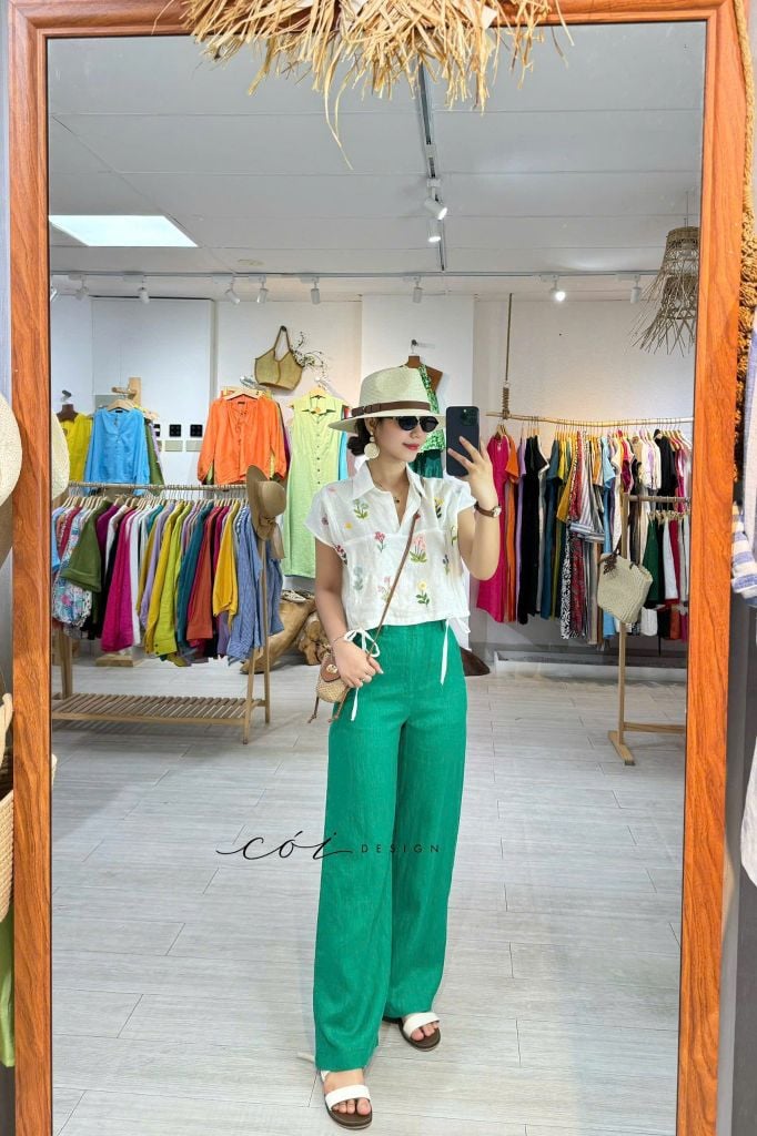 Quần suông linen tưng premium Cói Design