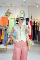 Quần suông linen tưng premium Cói Design