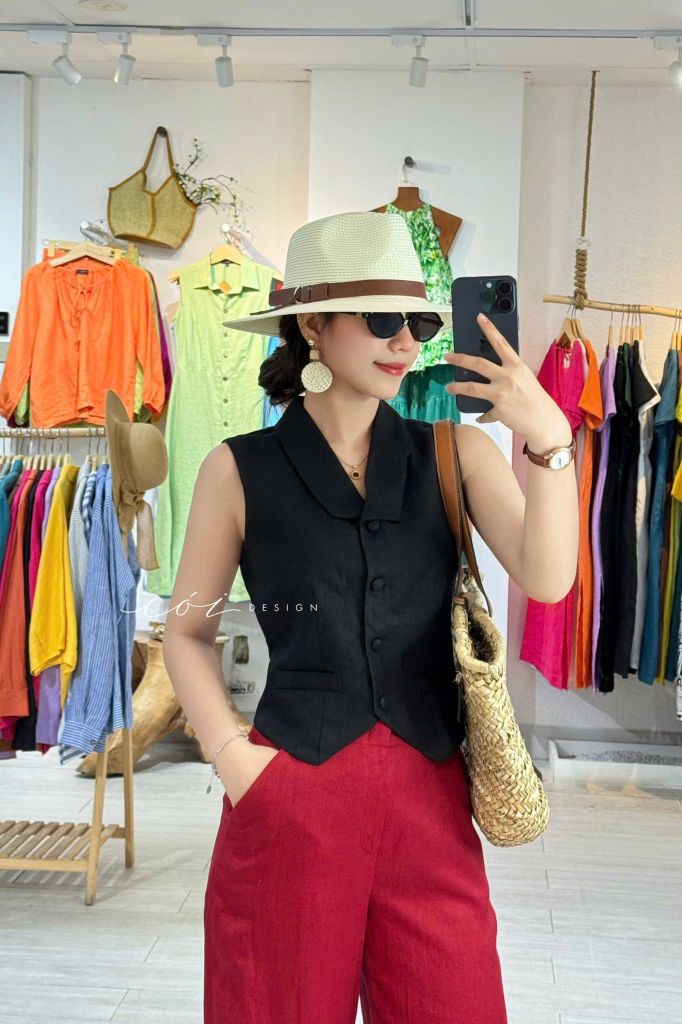 Quần suông linen tưng premium Cói Design