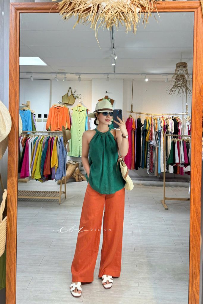Quần suông linen tưng premium Cói Design