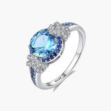  Trâm Cài Áo Đính Đá Sapphire Dịu Dàng Quí Phái 