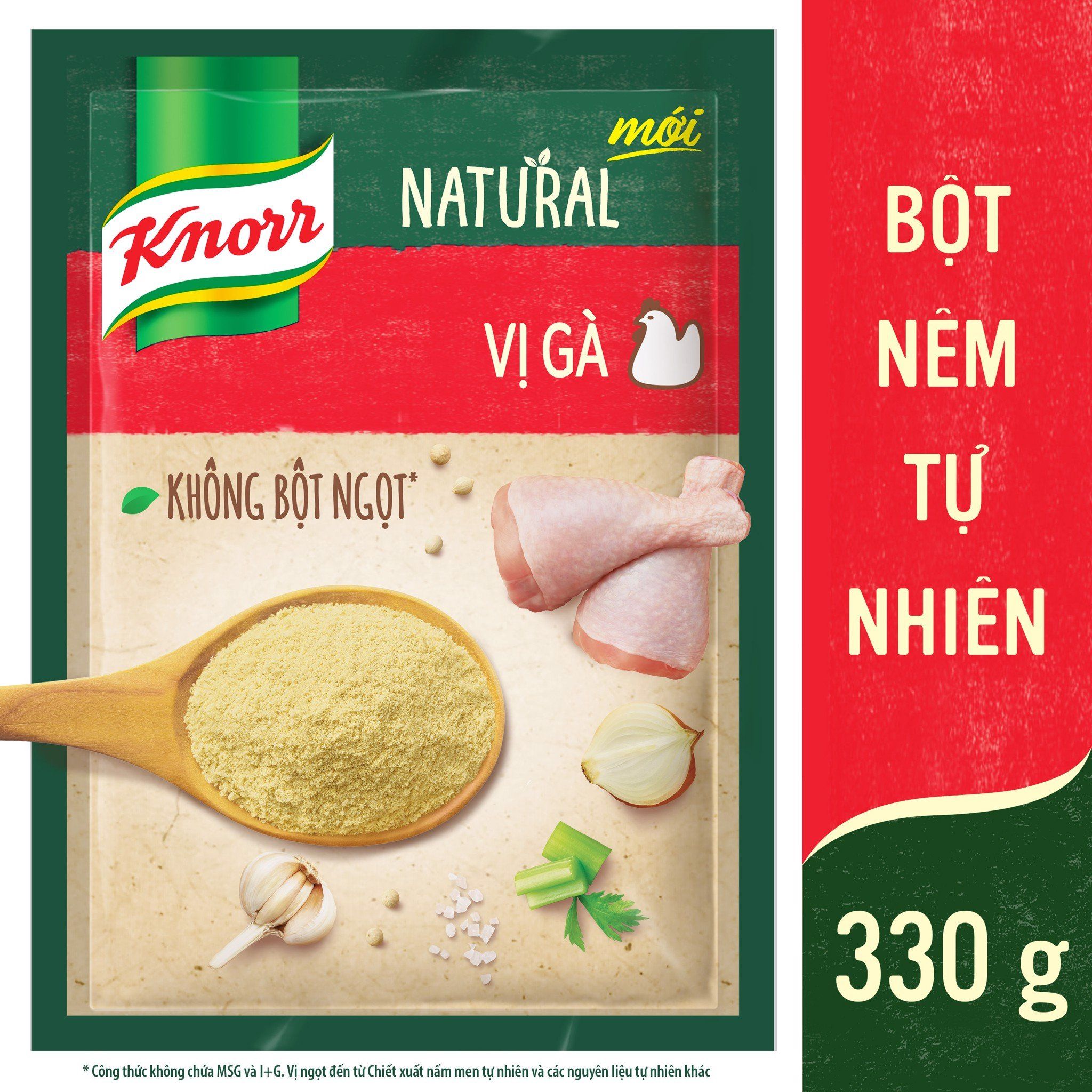  Combo 2 Knorr Natural Bột Nêm Tự Nhiên Vị Gà 330g / Gói 
