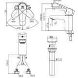 Vòi Lavabo nóng lạnh INAX LFV-1112S (SERIES 1110)