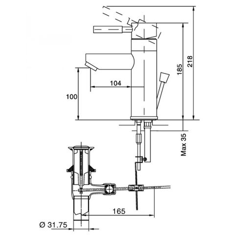 Vòi Lavabo nóng lạnh INAX LFV-8000S (SERIES 8000)