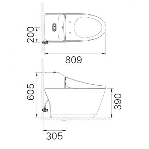 Bồn Cầu 1 khối INAX Aqua Ceramic AC-1032VN