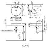 Lavabo Đặt Bàn INAX Aqua Ceramic AL-294V