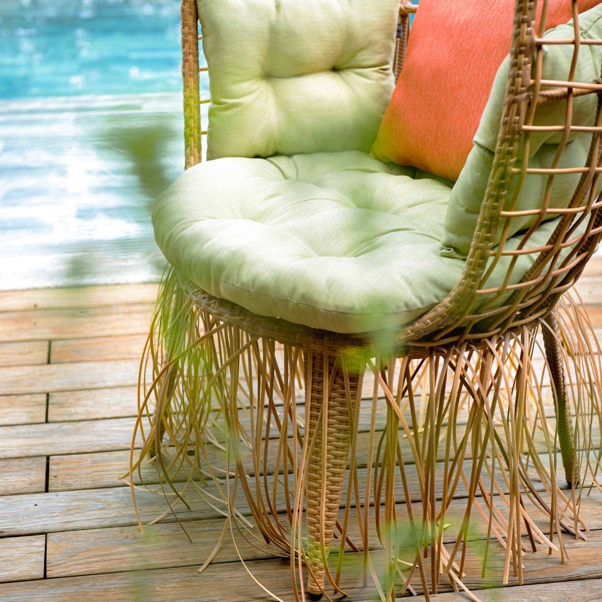  Ghế Thư Giãn Mây Nhựa Tua Rua 