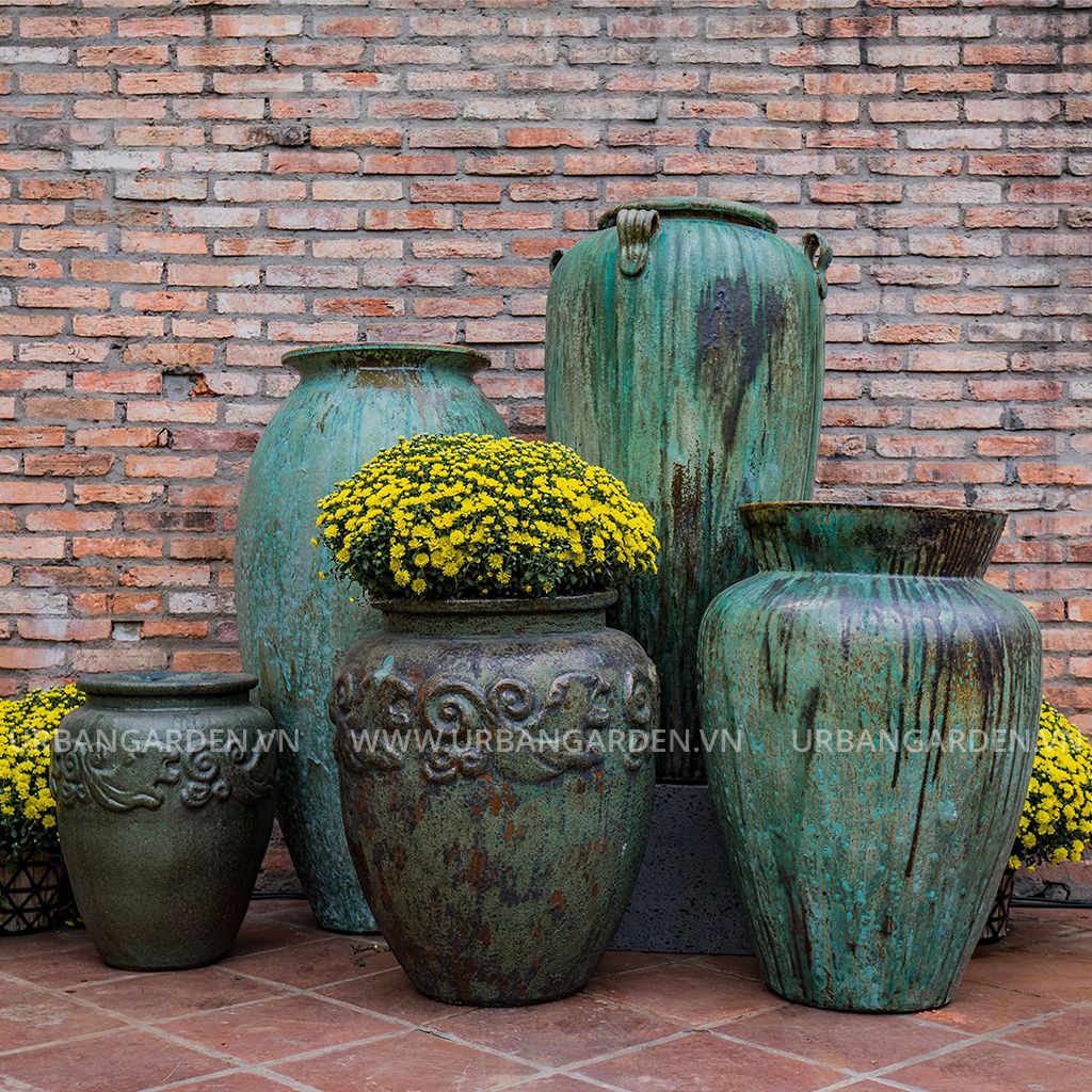  Chậu Cây Gốm Giả Cổ Oli 3006OG 