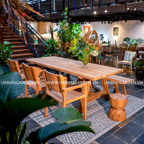 Bàn Ăn Chữ Nhật Gỗ Reclaimed Teak Amazon 2M5