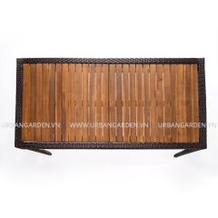  Bàn Ăn Chữ Nhật Mây Nhựa Rhumba 