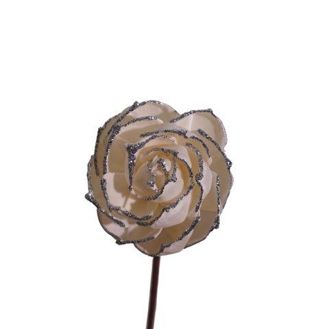 Hoa Khô Queen'S Rose - Sliver (9 cm)