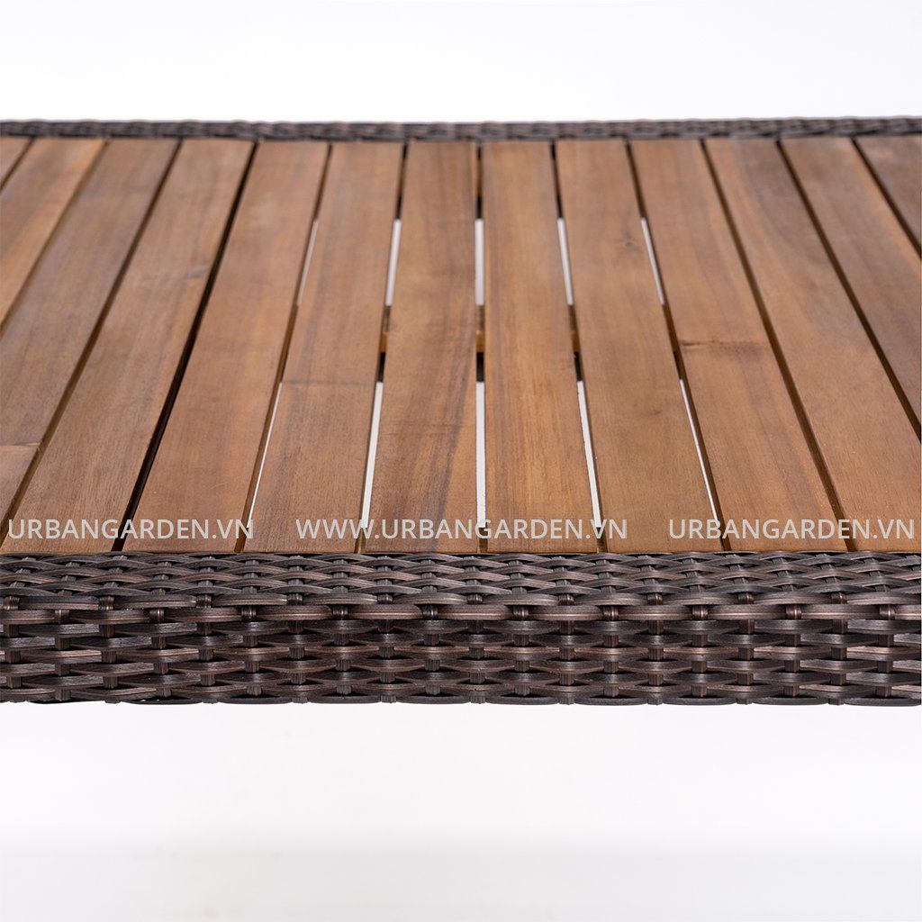  Bàn Ăn Chữ Nhật Mây Nhựa Rhumba 