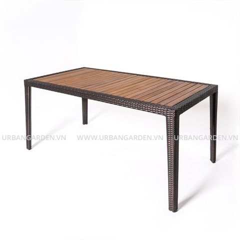 Bàn Ăn Chữ Nhật Mây Nhựa Rhumba