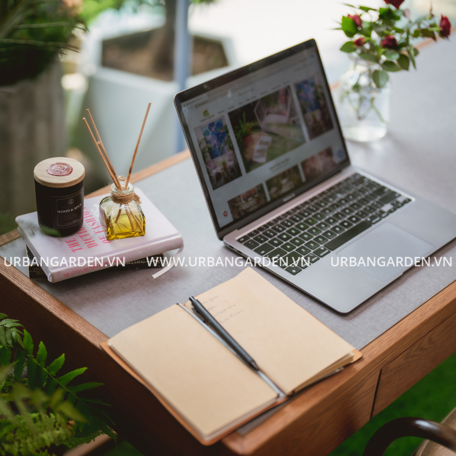  Bàn Làm Việc Chữ Nhật Gỗ Sồi Oslo 1M4 