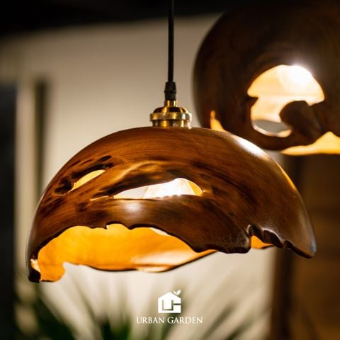 Chụp đèn Gỗ Lũa Reborn Wood Driftwood Chamcha 03AX3 ĐK35cm