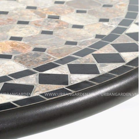  Bộ bàn ghế ngoài trời tròn Bazaar - Aqua đen 