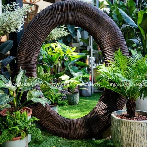 Gương Oval Gỗ Antique