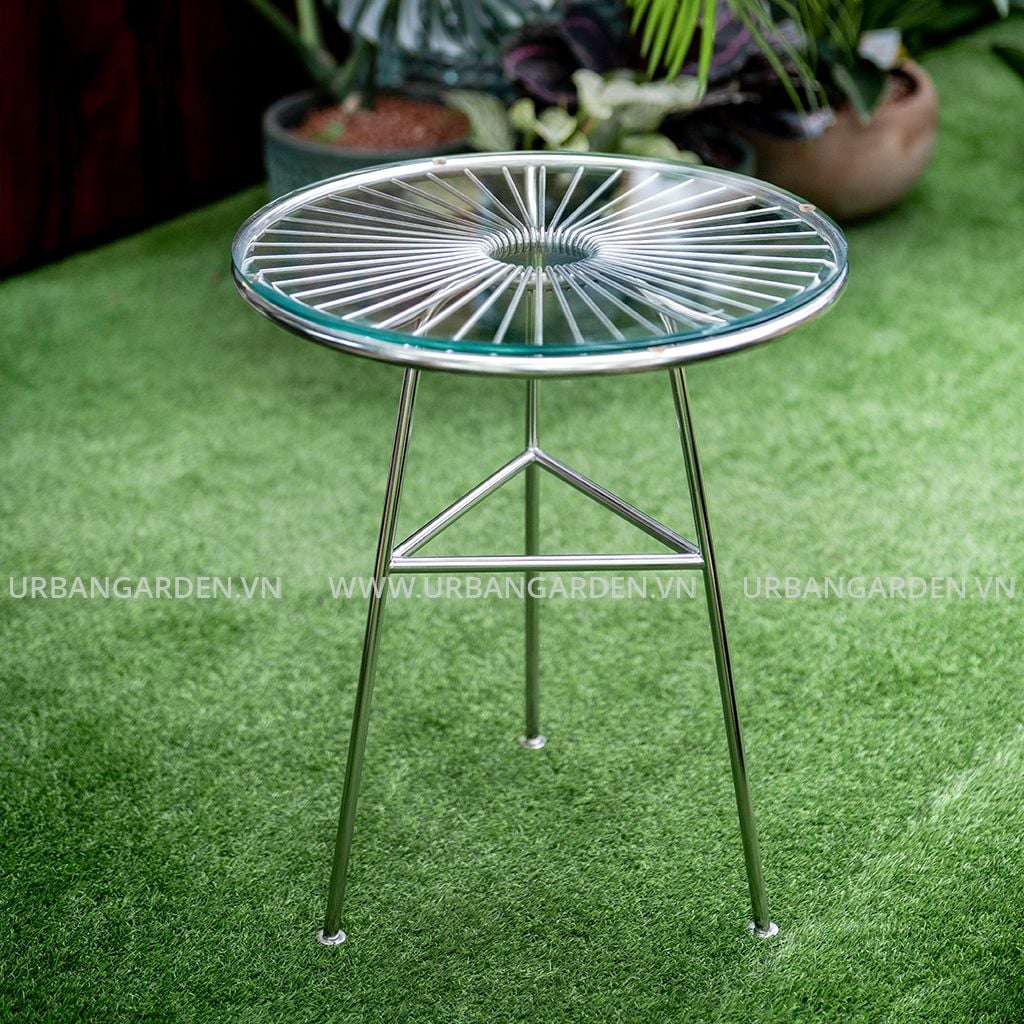  Bàn Cafe Tròn Kính Malibu 