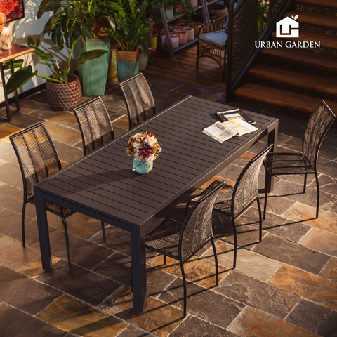 Ghế Ăn Mây Nhựa Aqua - Đen