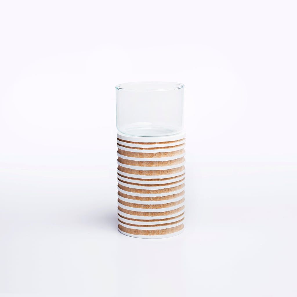  Chân nến gỗ Heron - Orbit TL-08 Trắng - set 3pcs 