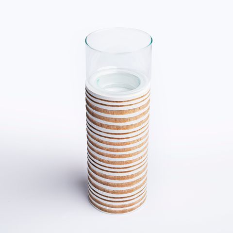 Chân nến gỗ Heron - Orbit TL-08 Trắng - set 3pcs