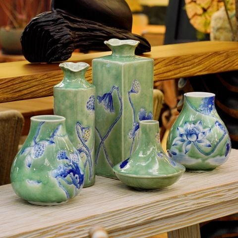 Bình Gốm Sứ Emerald Garden