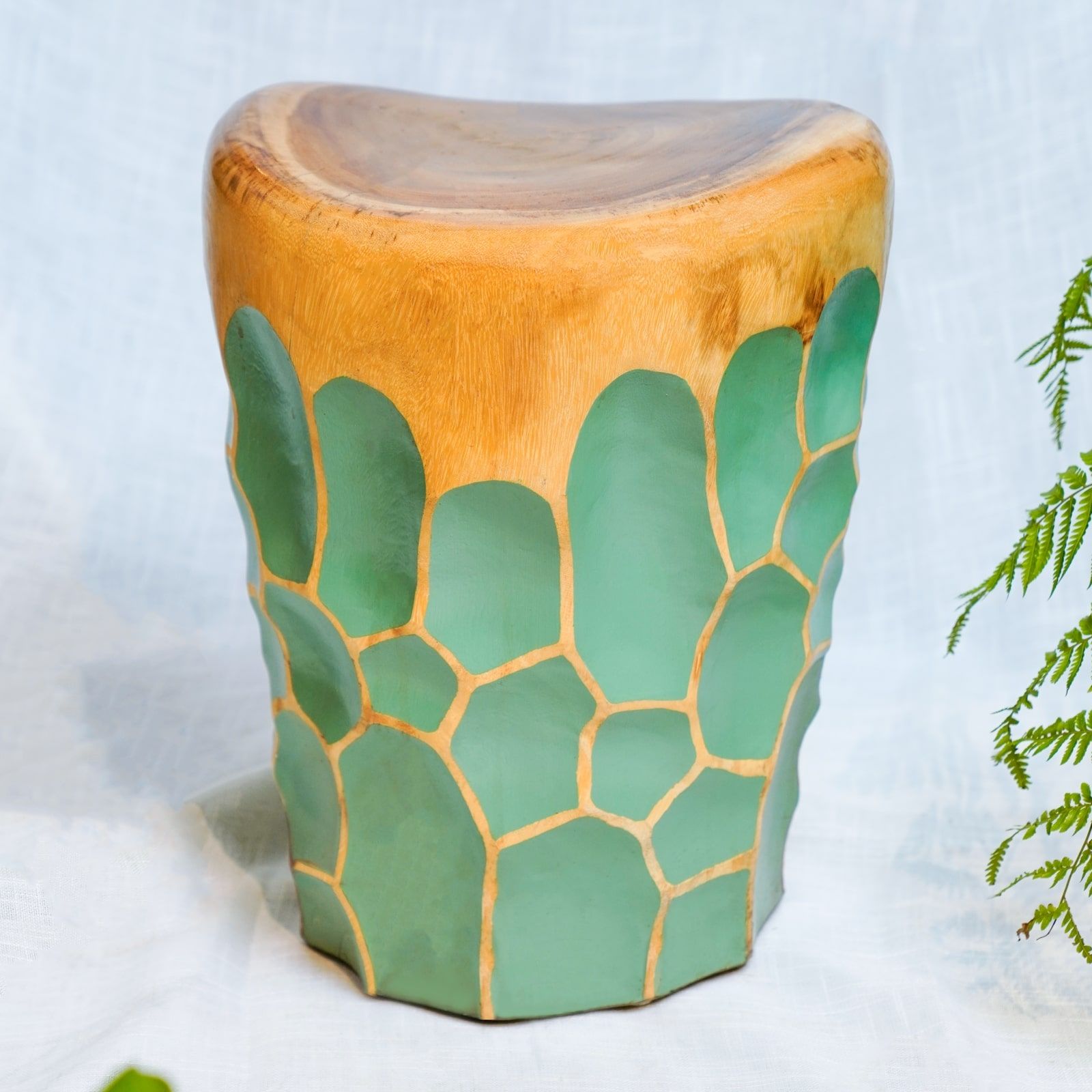  Đôn Gỗ Sandy - Xanh 