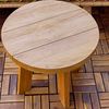  Bàn Bên Tròn Gỗ Reclaimed Teak Amazon D50 