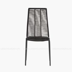  Ghế Ăn Mây Nhựa Aqua - Đen 