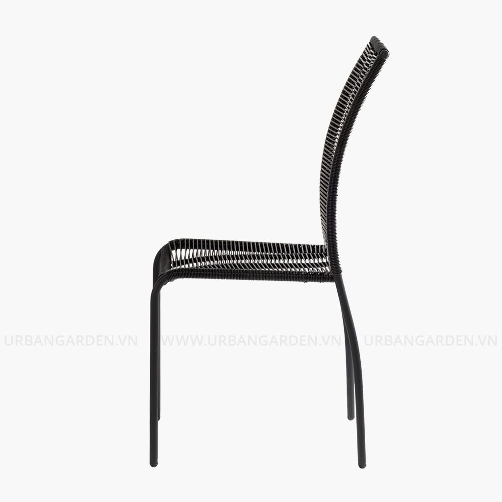  Ghế Ăn Mây Nhựa Aqua - Đen 