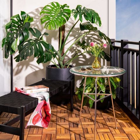 Bàn Cafe Tròn Kính Malibu