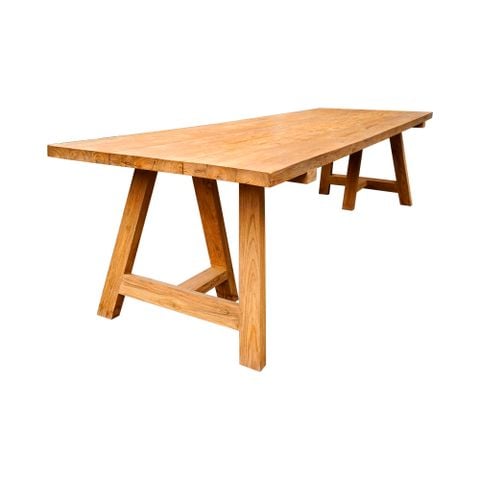 Bàn Ăn Chữ Nhật Gỗ Reclaimed Teak Amazon 2M5