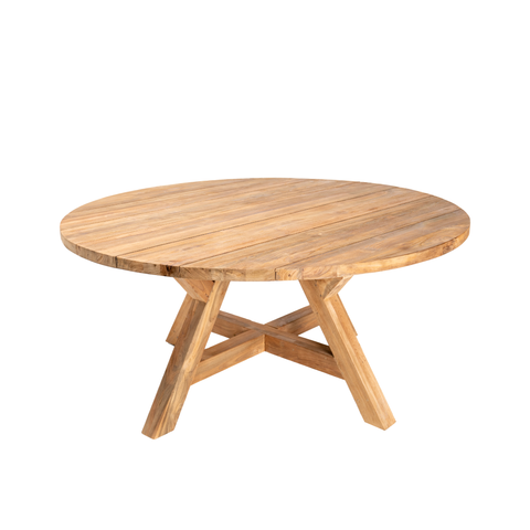 Bàn Ăn Tròn Gỗ Reclaimed Teak Amazon