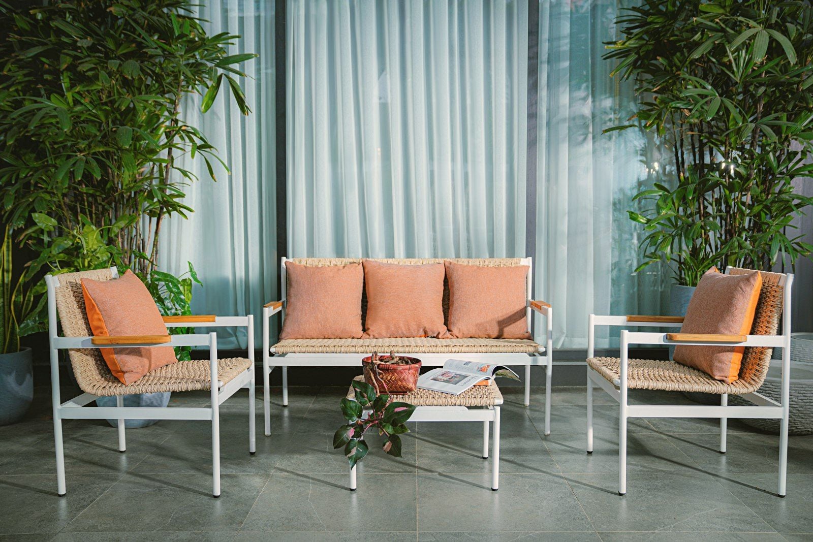  Ghế Sofa Mây Nhựa Calix - Ghế Đơn 