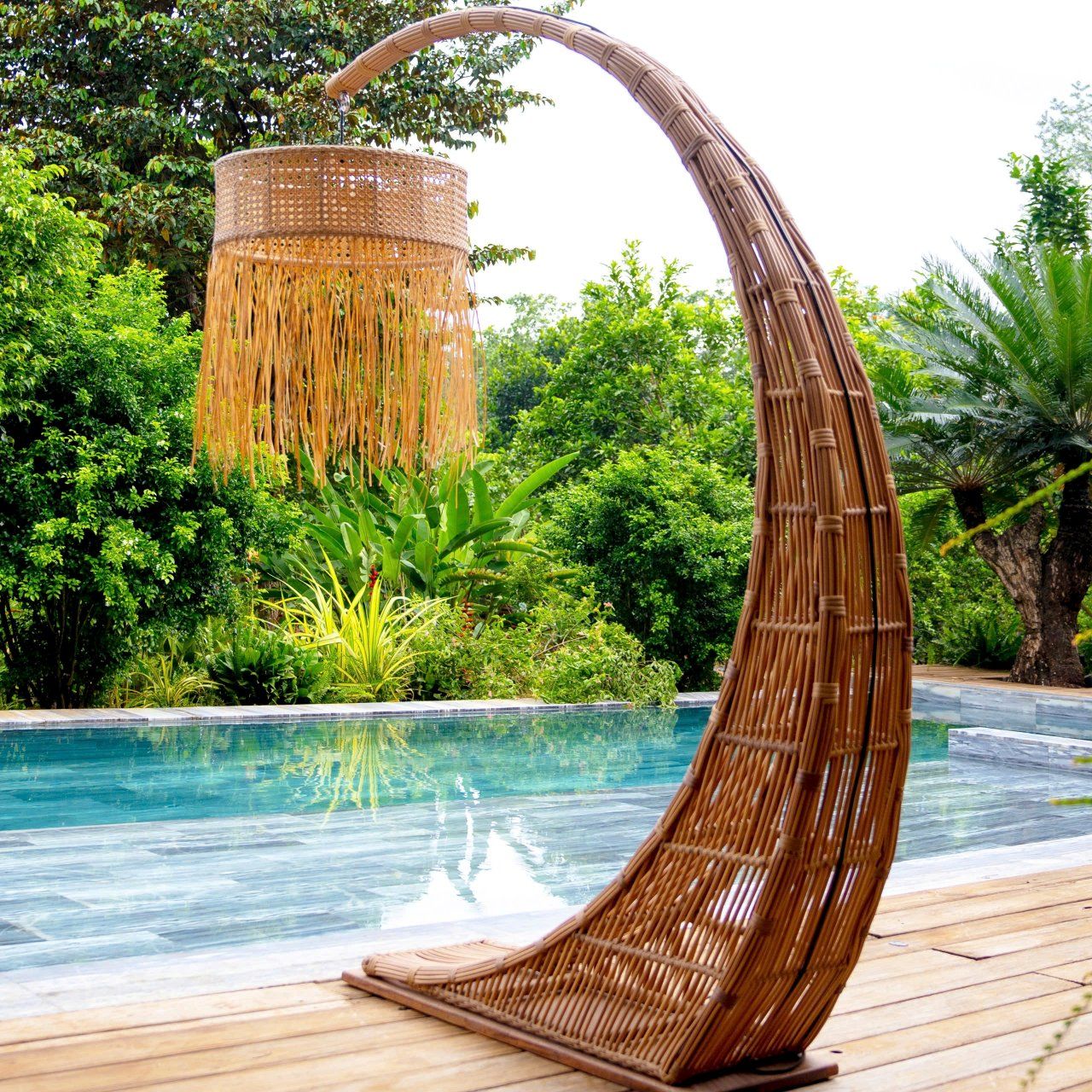  Trụ Đèn Mây Nhựa Tua Rua 